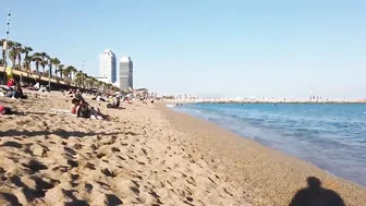 Beautiful Barcelona Beach in Spain | Beautiful Beach in the world videos | W Travel Vlog