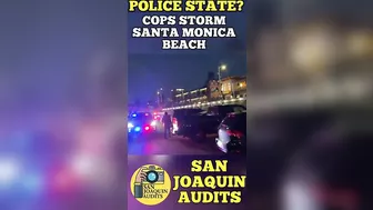 COPS STORM SANTA MONICA BEACH! (Wow)