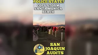 COPS STORM SANTA MONICA BEACH! (Wow)