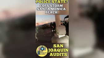 COPS STORM SANTA MONICA BEACH! (Wow)