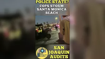 COPS STORM SANTA MONICA BEACH! (Wow)