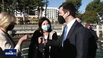 Sec. Pete Buttigieg Tours Ports of L.A. & Long Beach for the First Time