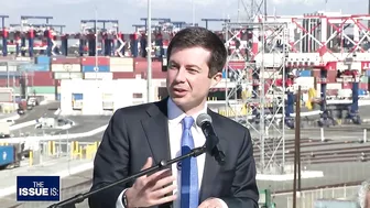 Sec. Pete Buttigieg Tours Ports of L.A. & Long Beach for the First Time