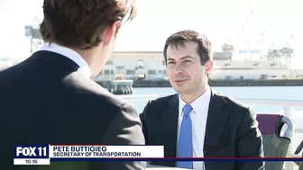 Secretary Pete Buttigieg visits Ports of Los Angeles and Long Beach