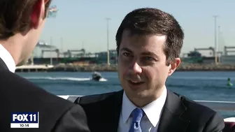 Secretary Pete Buttigieg visits Ports of Los Angeles and Long Beach