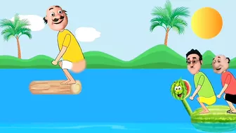 funny motu vs dr. jhatka and ghasitaram | watermelon horse cartoon