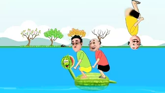 funny motu vs dr. jhatka and ghasitaram | watermelon horse cartoon