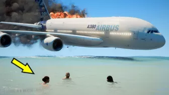 GIANT A380 Emergency Landing on Beach after Crash on Runway