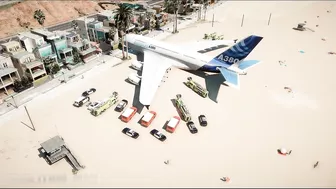 GIANT A380 Emergency Landing on Beach after Crash on Runway