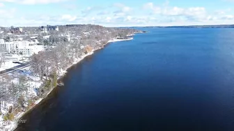 Canada Travel Drone Footage Ontario Lake Simcoe Barrie 4K