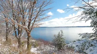 Canada Travel Drone Footage Ontario Lake Simcoe Barrie 4K