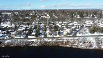 Canada Travel Drone Footage Ontario Lake Simcoe Barrie 4K