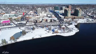 Canada Travel Drone Footage Ontario Lake Simcoe Barrie 4K