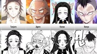 Anime vs Manga Characters Design in Demon Slayer I Otaku Senpai Comparisons