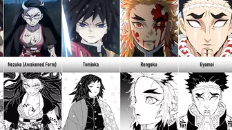 Anime vs Manga Characters Design in Demon Slayer I Otaku Senpai Comparisons