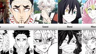 Anime vs Manga Characters Design in Demon Slayer I Otaku Senpai Comparisons