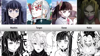 Anime vs Manga Characters Design in Demon Slayer I Otaku Senpai Comparisons