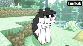 Steve's How to Train a Cat minecraft anime ep 25