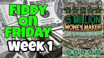 Pa Lottery $50 Scratch Off Ticket ???? $5 Million Money Maker Challenge Week 1