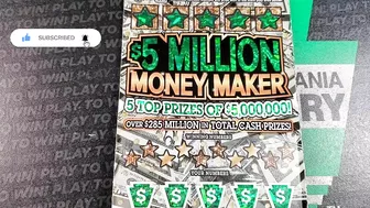 Pa Lottery $50 Scratch Off Ticket ???? $5 Million Money Maker Challenge Week 1