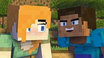 Steve Bites Alex, Biting Twins and Steve I'm Stuck COMPILATION (Minecraft Animation)