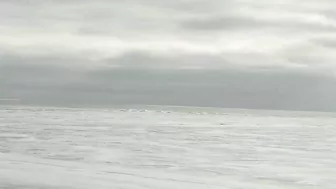 Blue Ice: Whites Beach-Standish, Michigan. Open Eater In The Background