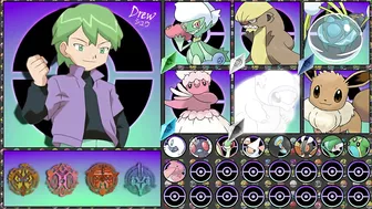 DREW / シュウ NEW!! POKEMON TEAM (IF HE TRAVEL TO OTHER REGION)