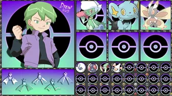 DREW / シュウ NEW!! POKEMON TEAM (IF HE TRAVEL TO OTHER REGION)