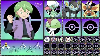 DREW / シュウ NEW!! POKEMON TEAM (IF HE TRAVEL TO OTHER REGION)