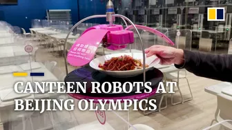 Canteen robots serve noodles at Beijing Olympic Winter Games