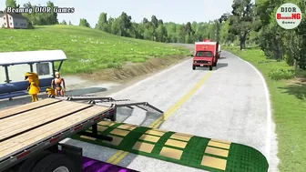 Trucks Cars vs Massive Speed Bumps Beamng DIOR Games #112