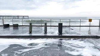 Tonga Tsunami floods Beach Blvd w/ Massive Waves in Pacifica California #Tsunami #CaliforniaTsunami