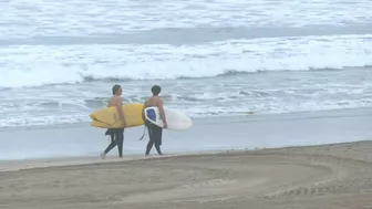 Surfers hit California beach despite US West Coast tsunami alert | AFP