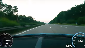 Bugatti Chiron on Autobahn - 417 KPH (GPS) On-Board CAM | POV GoPro