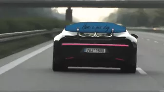 Bugatti Chiron on Autobahn - 417 KPH (GPS) On-Board CAM | POV GoPro