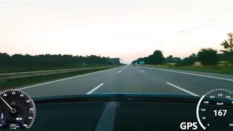 Bugatti Chiron on Autobahn - 417 KPH (GPS) On-Board CAM | POV GoPro