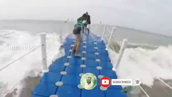 കേരളത്തിലെ ആദ്യ Floating Bridge Alappuzha Beach. #samuels