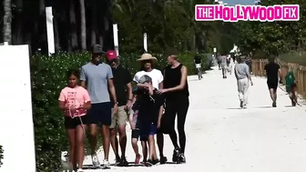 Ivanka Trump & Jared Kushner Soak Up With Sun With Friends & Family On The Beach Boardwalk In Miami