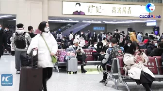 GLOBALink | NE China railway station embraces Spring Festival travel rush