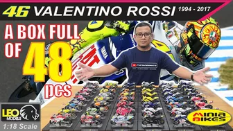 EP440 | 48 PCS OF VALENTINO ROSSI COLLECTIONS (1994-2017) | LEO MODELS | 1:18 SCALE | MOTOGP VR46