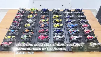 EP440 | 48 PCS OF VALENTINO ROSSI COLLECTIONS (1994-2017) | LEO MODELS | 1:18 SCALE | MOTOGP VR46