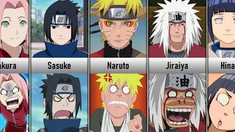 Simplistic Art Forms of Naruto Characters I Naruto Funny Faces I Anime Senpai Comparisons