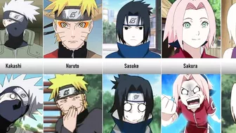 Simplistic Art Forms of Naruto Characters I Naruto Funny Faces I Anime Senpai Comparisons