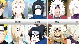 Simplistic Art Forms of Naruto Characters I Naruto Funny Faces I Anime Senpai Comparisons