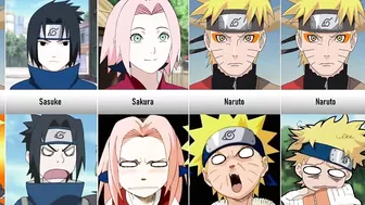 Simplistic Art Forms of Naruto Characters I Naruto Funny Faces I Anime Senpai Comparisons