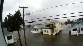 Storm waves at Hampton beach, New Hampshire today