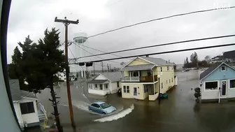 Storm waves at Hampton beach, New Hampshire today