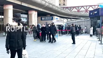 China: Beijing train stations filled with passengers amid Spring Festival travel rush