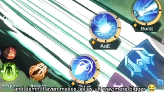 Anime layla skin has Bigger Ultimate?!