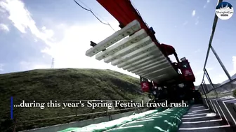 Spring Festival travel rush arrives in Tibet's bullet trains with music and joy